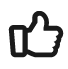 Social media thumbs up icon